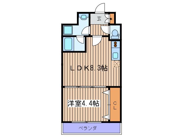 PREGIO都島(1LDK/8階)の間取り写真