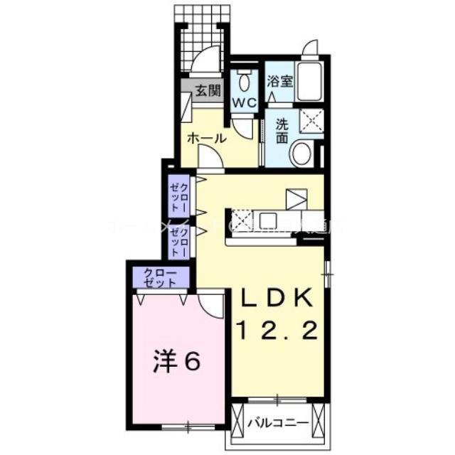 U-151 T2(1LDK/1階)の間取り写真