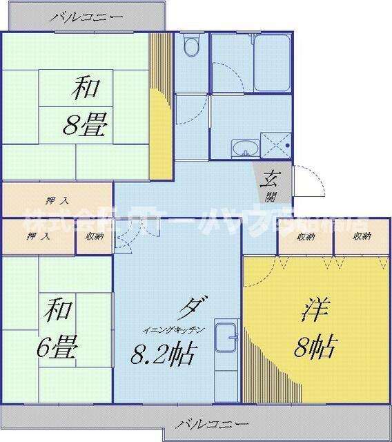 第3森田マンション(3DK/3階)の間取り写真