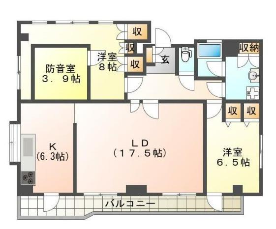 ミタムラビル(2SLDK/2階)の間取り写真