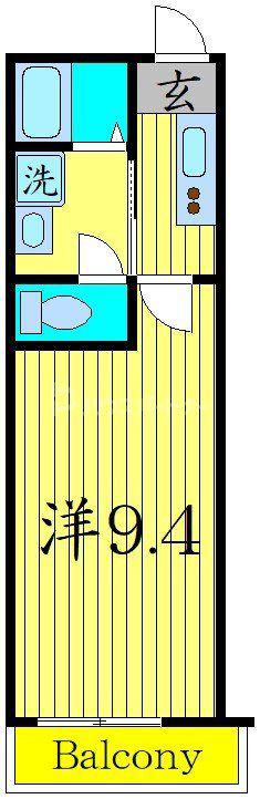 AIR TOWER OTSUKA(1K/2階)の間取り写真