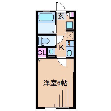 プレミアムコート新横浜(1K/1階)の間取り写真