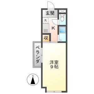 スカイレジデンス(1K/4階)の間取り写真