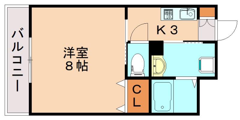 HWT横田(1K/5階)の間取り写真