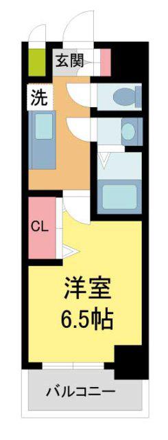 北本町1丁目PJ(1K/7階)の間取り写真