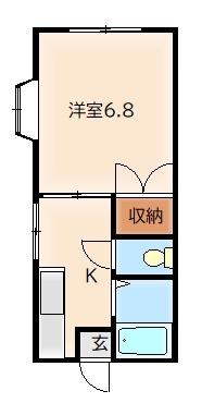 グローバルハイツ(1K/1階)の間取り写真
