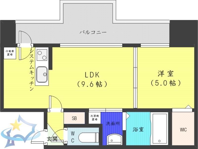 MODENA表参道(1LDK/10階)の間取り写真