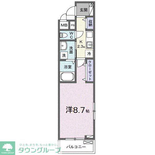 セレーノ フォリア(1K/3階)の間取り写真