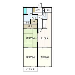 パークサイドハイツ(3LDK/1階)の間取り写真