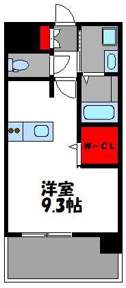 エンクレスト香椎駅前(1K/10階)の間取り写真