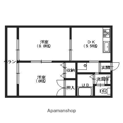ドリームハウスNAKAMURAⅡ(2K/1階)の間取り写真