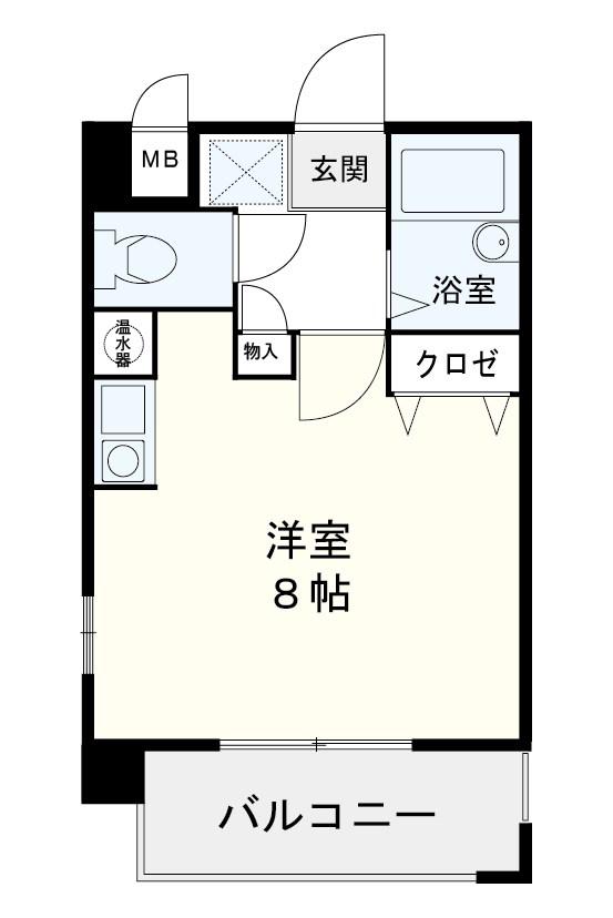 FORTUNA(ワンルーム/2階)の間取り写真