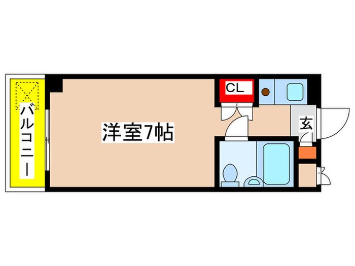 エステート向ヶ丘(ワンルーム/5階)の間取り写真
