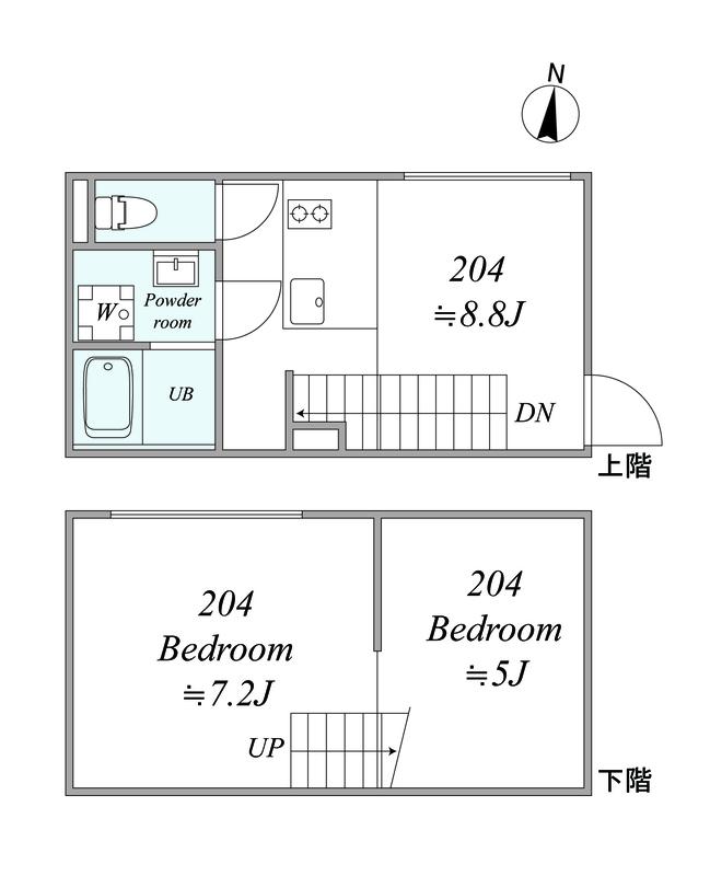 TRIAS144(2LDK/2階)の間取り写真