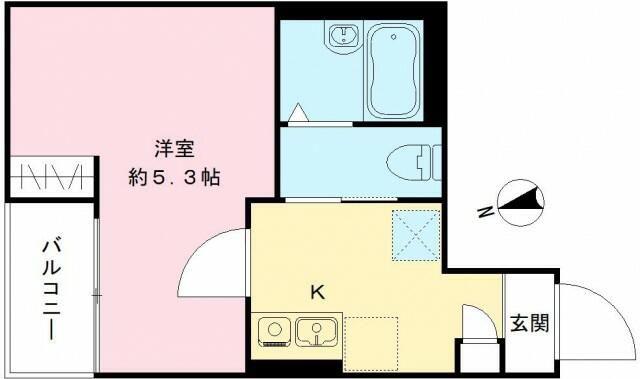 フェリーチェ東高円寺D(1K/3階)の間取り写真