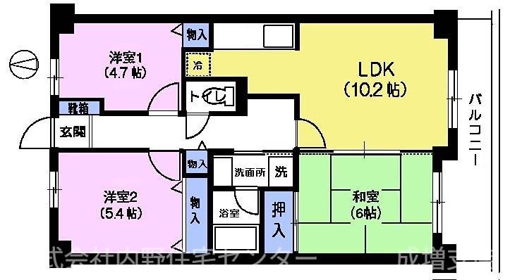 グレイスM(3LDK/2階)の間取り写真