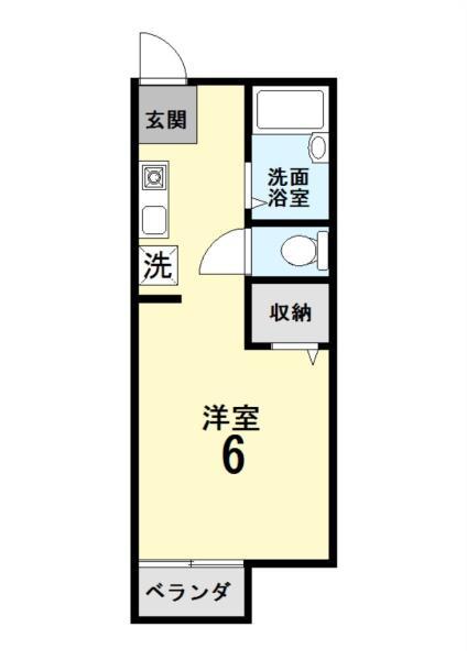 プレジール東大宮(1K/2階)の間取り写真