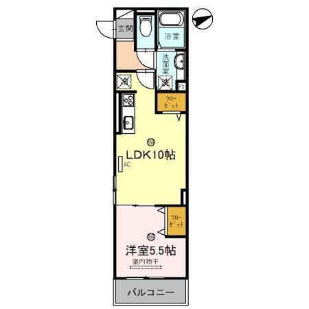 サルターレ(1LDK/2階)の間取り写真