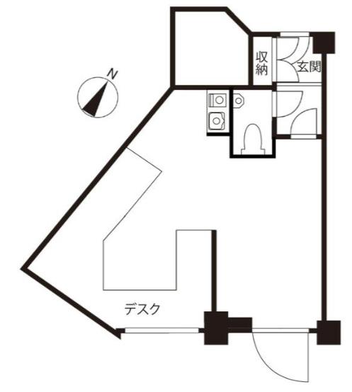 六本木ビジネスアパートメンツ(ワンルーム/5階)の間取り写真