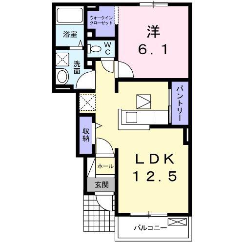 レジデンス リオ(1LDK/1階)の間取り写真