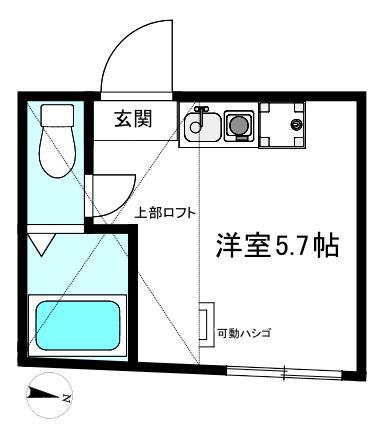 GARDEN ウエスト ROKUGO(ワンルーム/2階)の間取り写真