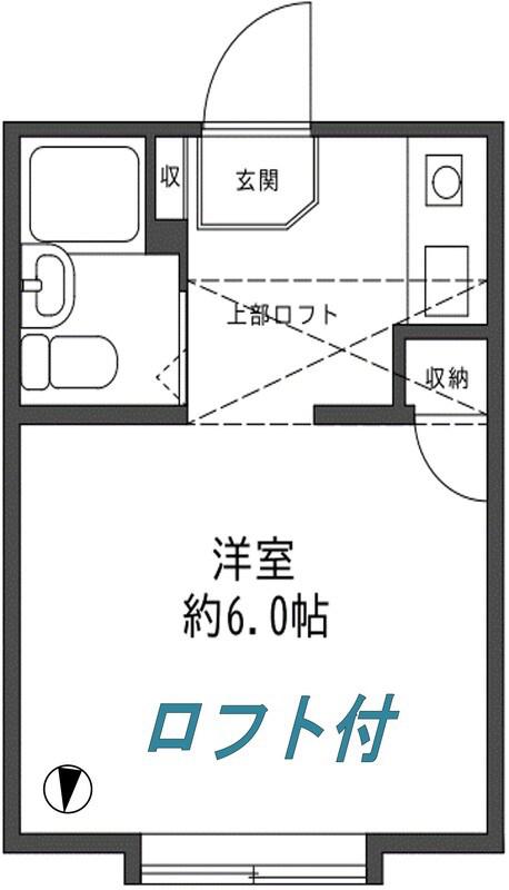 ベルピア五香第一(1K/1階)の間取り写真