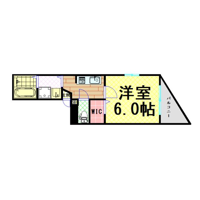 MOSAIQUE(1K/8階)の間取り写真