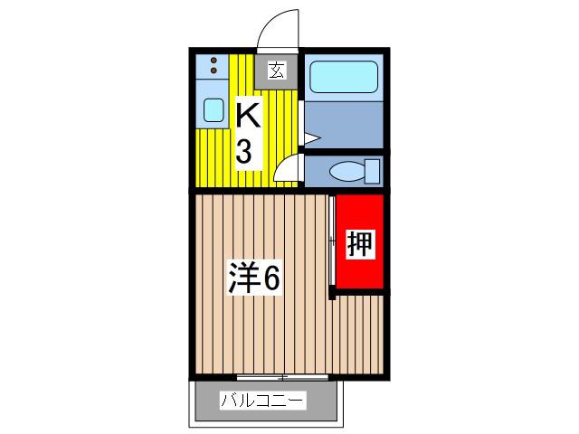 メゾンイケダ(1K/2階)の間取り写真