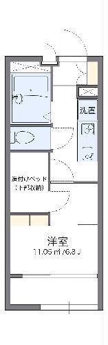 レオパレスリバーK(1K/2階)の間取り写真