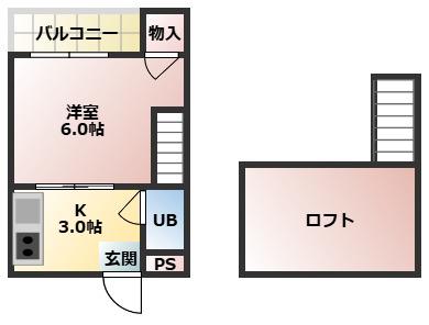 谷垣マンション(1K/4階)の間取り写真