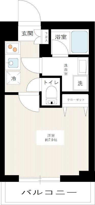 ARCOBALENO SAKURASHINMACHI(1K/1階)の間取り写真
