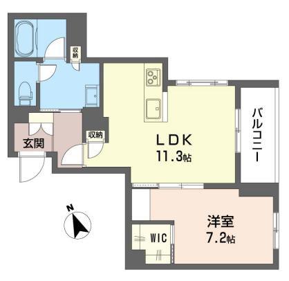 シャルマンイースト(1LDK/2階)の間取り写真