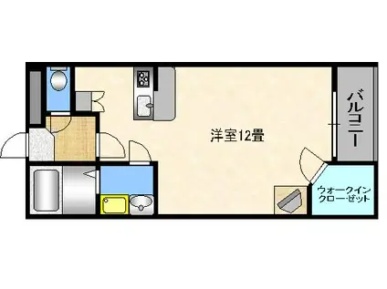 グランシャリオ(1K/1階)の間取り写真
