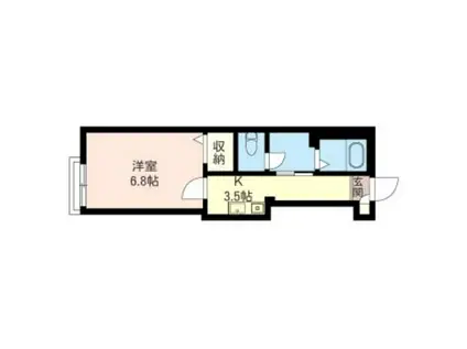 積水ハウスシャーメゾン メゾン・フォルテB(1K/1階)の間取り写真