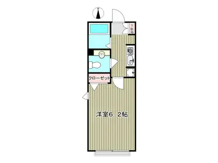 東京メトロ有楽町線 要町駅 徒歩6分 2階建 築16年(1K/2階)の間取り写真