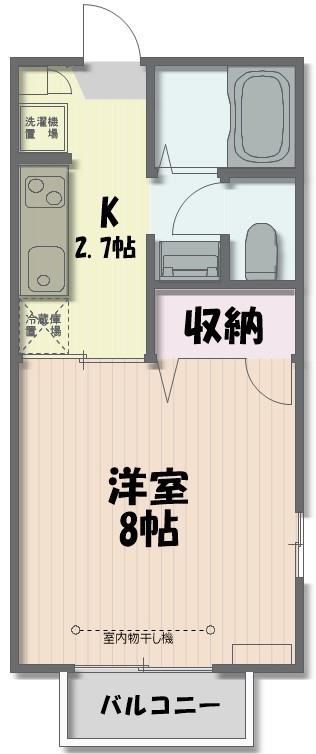 メゾンドソフィアA棟(1K/1階)の間取り写真