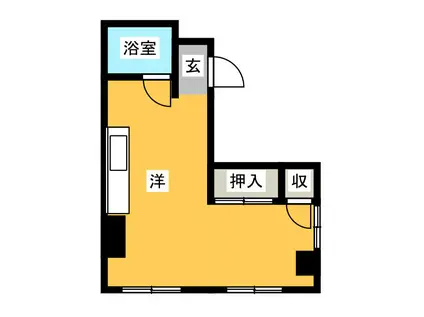 小山ハイツ(1K/3階)の間取り写真