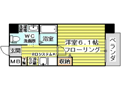 ライブカーサ上新庄(1K/5階)の間取り写真