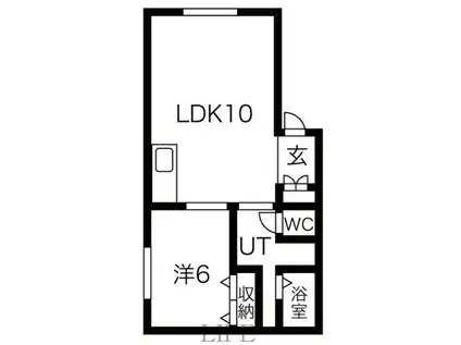 メゾン下田(1LDK/1階)の間取り写真