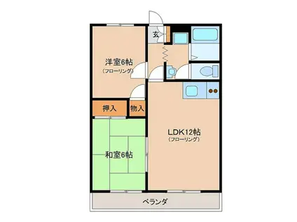 マノワール51(2LDK/1階)の間取り写真