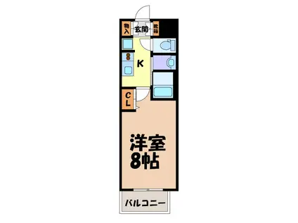 エステムコート名古屋グランツ(1K/10階)の間取り写真