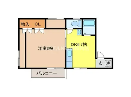 雅荘(1DK/1階)の間取り写真