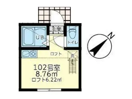 ユナイト星川アーセナル(ワンルーム/2階)の間取り写真