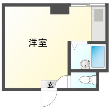 コーポさくら(ワンルーム/2階)の間取り写真