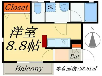 コーポEIKOH(ワンルーム/1階)の間取り写真