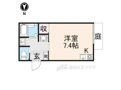 グランドジャパニング京都五条(ワンルーム/1階)の間取り写真