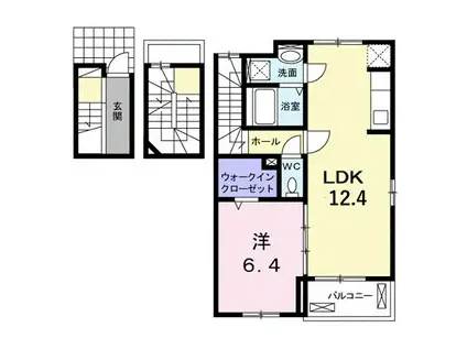 サニーベル(1LDK/3階)の間取り写真