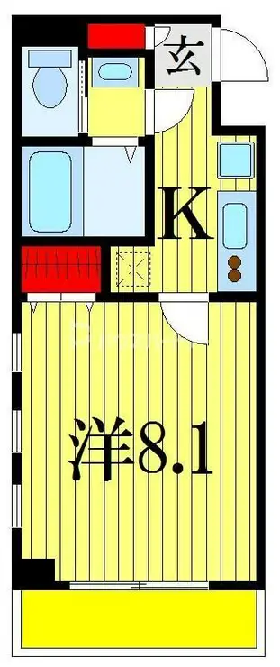 栗林第6ビル 2階階 間取り