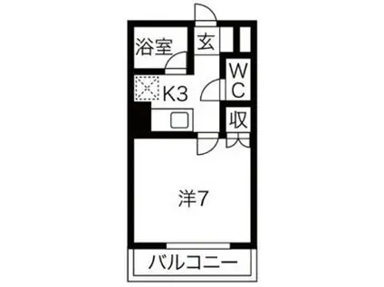 PROXY SQUARE 植田西(1K/1階)の間取り写真