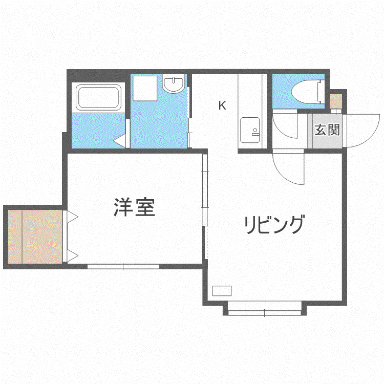 ラ ベレッツァ カーズ(1LDK/1階)の間取り写真